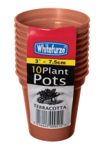 Whitefurze 10pc 3inch/75mm Plant Pots